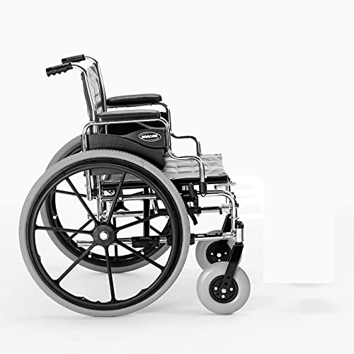 Invacare Tracer IV Wheelchair for Adults | Manual Bariatric Folding Wheelchair | 22 Inch Seat | Desk Arms