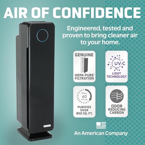 Germ Guardian True HEPA Filter Air Purifier with UV Light Sanitizer, Eliminates Germs, Filters Allergies, Pollen, Smoke, Dust, Pet Dander, Mold