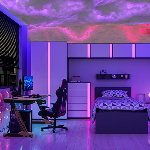 fusehome Cloud Light, Thundercloud LED Light 3D Cotton Lightning Cloud Colorful Atmosphere Night Light, DIY Creative Cloud Lights Gaming Room Club Bar DJ Party Light