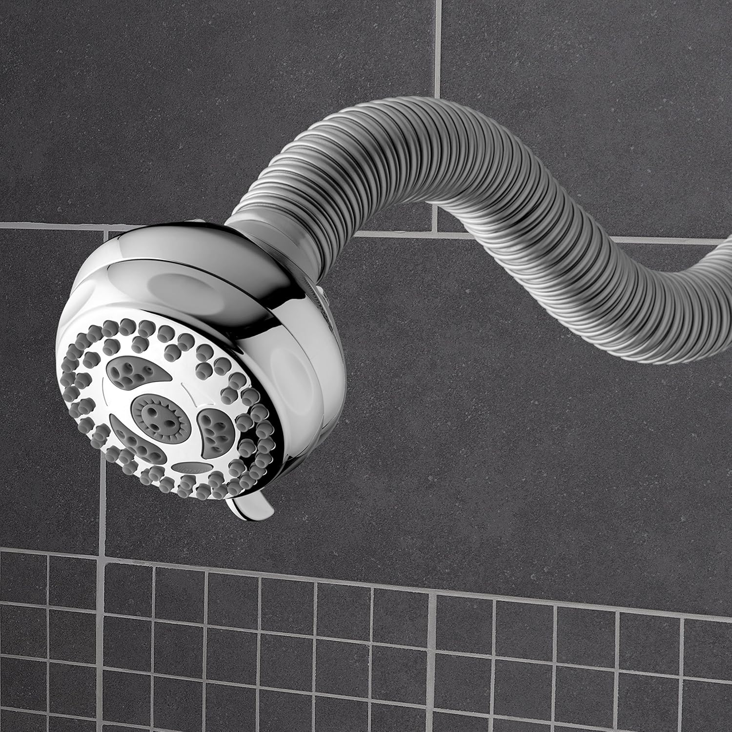 Waterpik Flexible Neck Best Adjustable Shower Head for All Heights 6 Mode, 1.8 GPM, Chrome NSL-603E Pack of 2