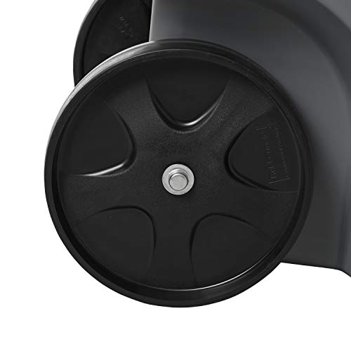 Rubbermaid Commercial Products BRUTE Rollout Heavy-Duty Wheeled Trash/Garbage Can, 50-Gallon, Gray, for Restaurants/Hospitals/Offices/Warehouses/Garage, Pack of 2