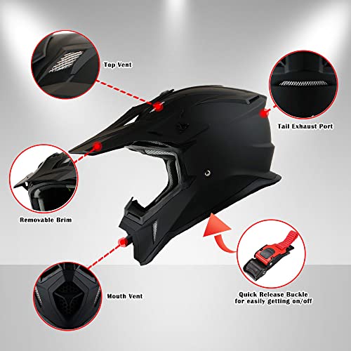 1Storm Adult Motocross Helmet BMX MX ATV Dirt Bike Downhill Mountain Bike Helmet Racing Style H637
