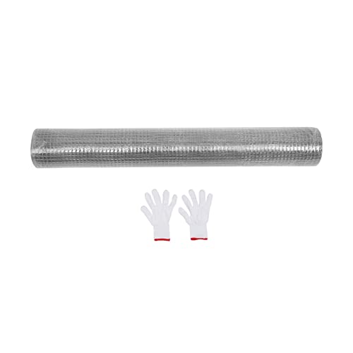 Hardware Cloth 1/4inch 36inx100ft Galvanized After Welding Square Metal Mesh Wire Mesh Fencing Wire Diameter 0.8mm Wire Chicken Coop for Vegetables Garden Animal Enclosure