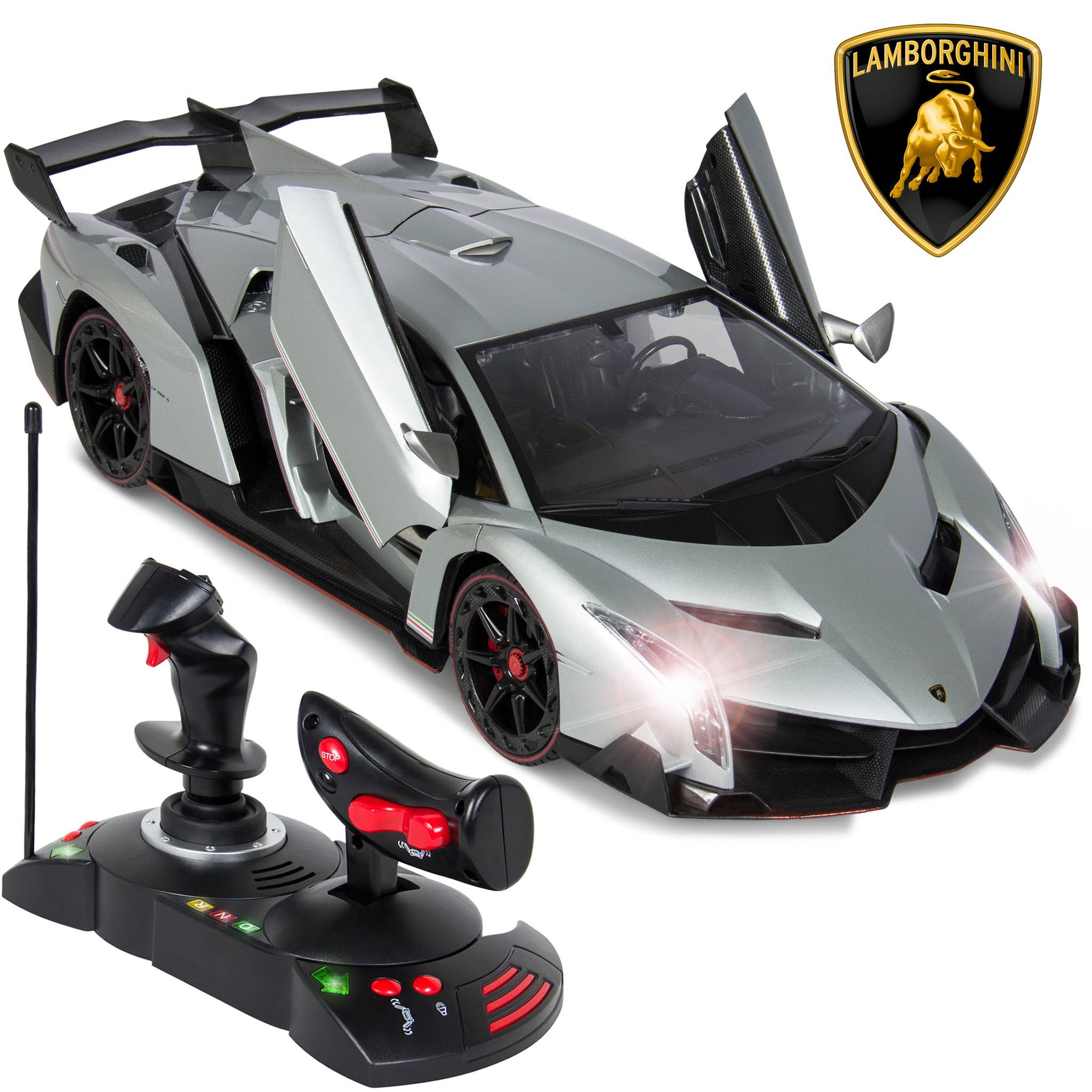 Best Choice Products RC Lamborghini Veneno Gravity Sensor Radio Remote Control Car - 1/14 Scale - Silver