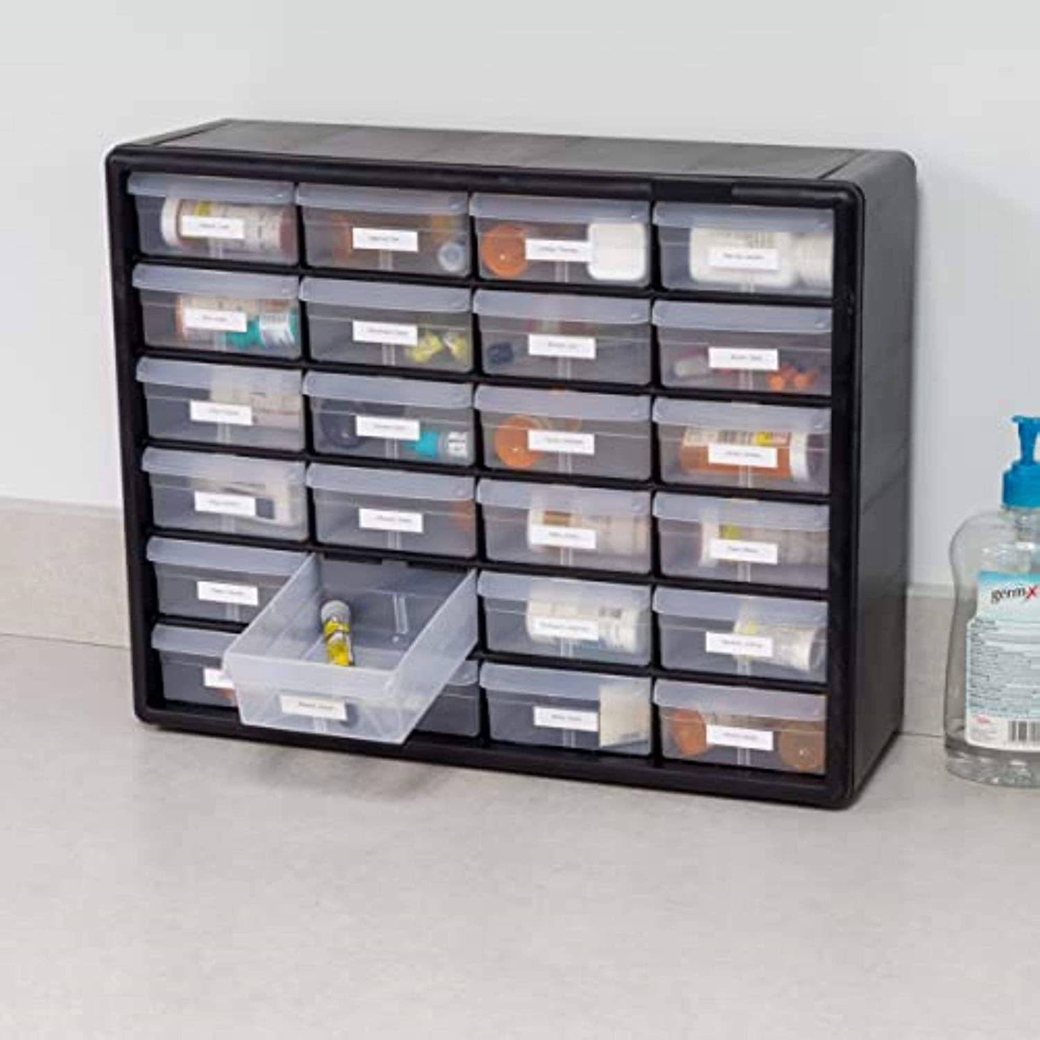 Akro-Mils 10124 24 Drawer Plastic Parts Storage Hardware and Craft Cabinet x