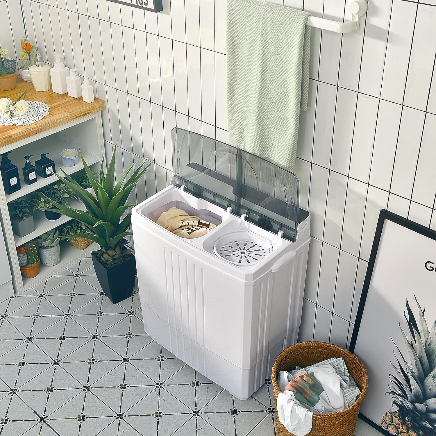 Generic FP10020US-GR Portable Washing Machine, Gray