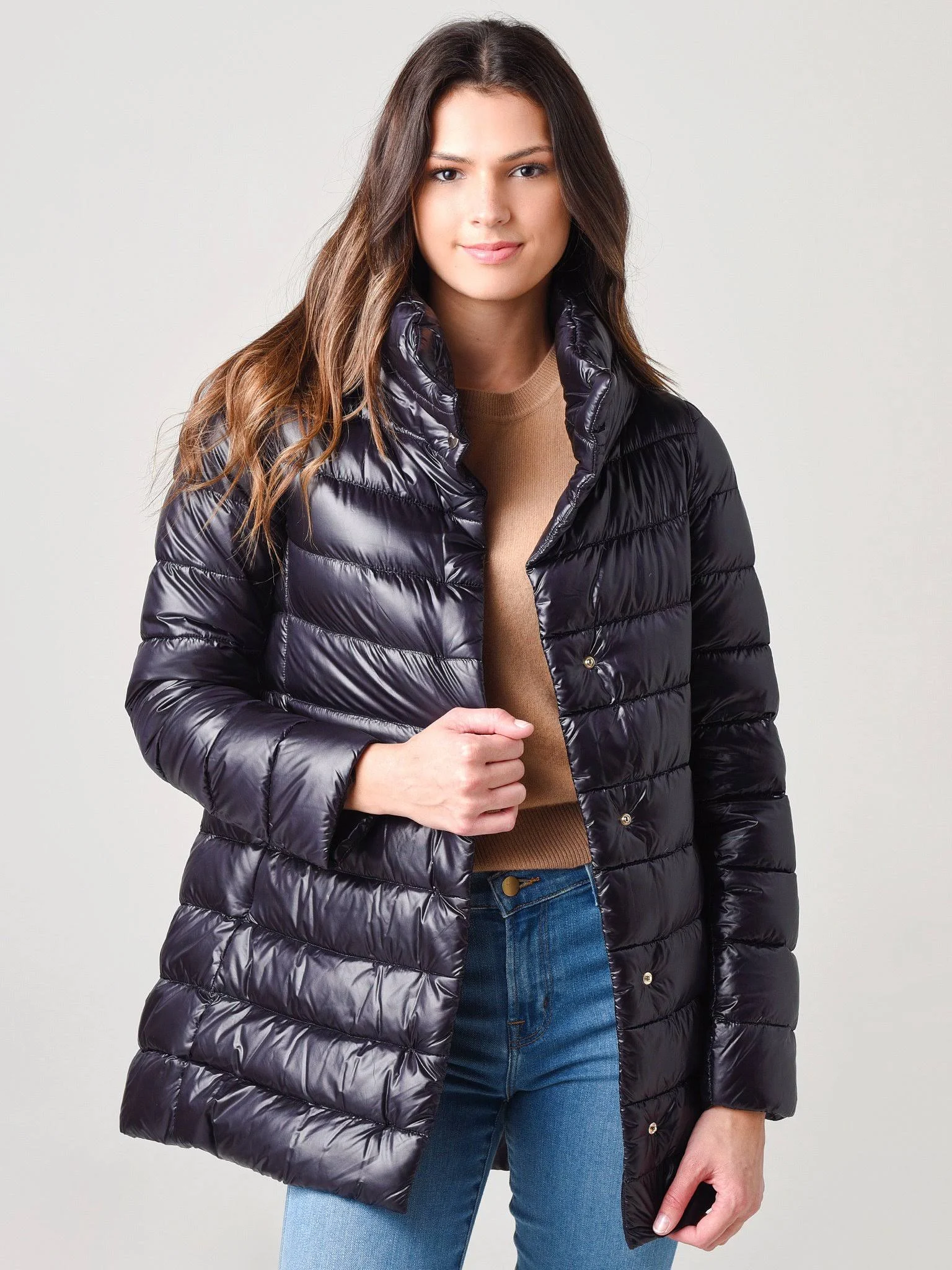 Herno Black Down Amelia Coat