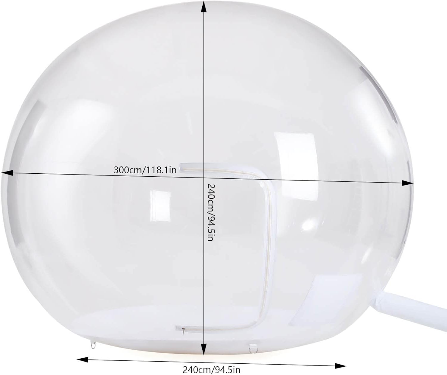 Inflatable Bubble Tent Camping Tent Transparent, Bubble Tent Dome House Camping Tent 10ft with Air Blower for DIY Outdoor Backyard Camping (10ft Transparent Tent, Without Tunnel)