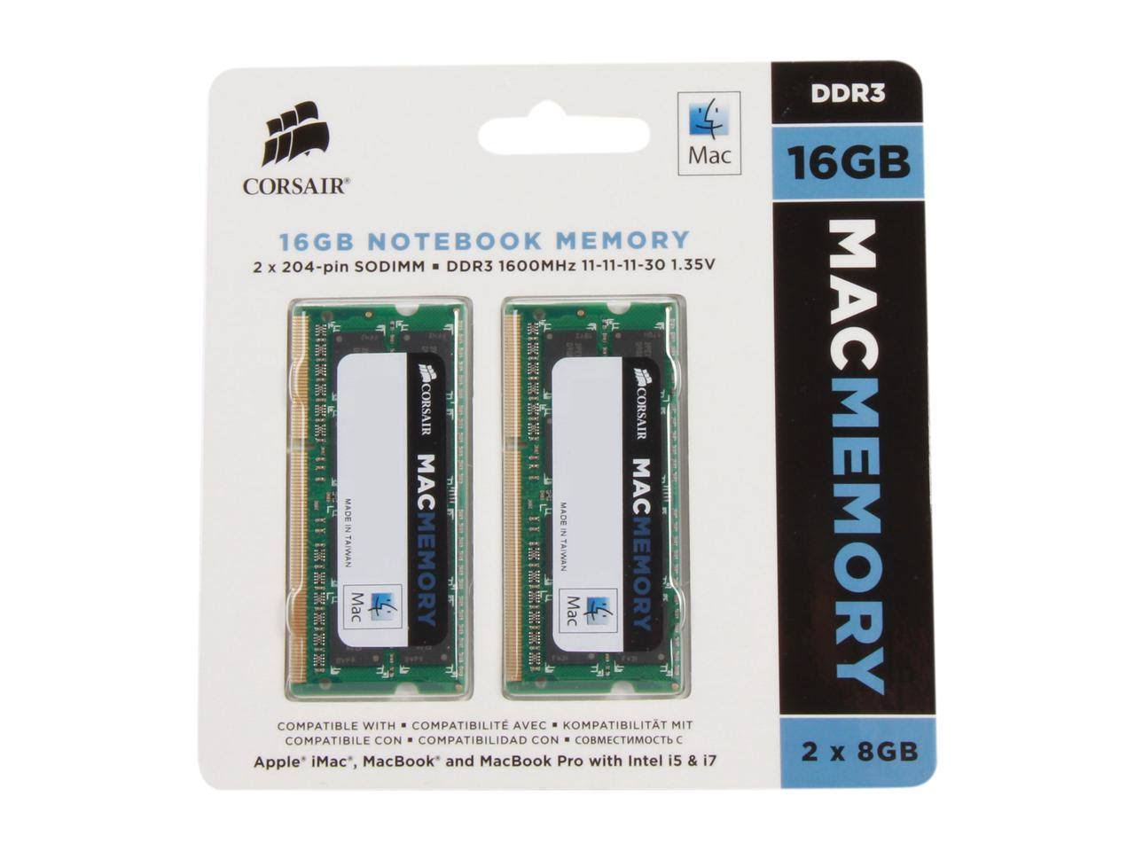 Corsair CMSA16GX3M2A1600C11 16GB Dual Channel DDR3 Sodimm Memory Kit