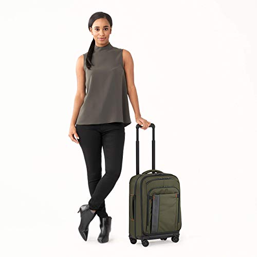 Briggs & Riley Domestic 22" Carry On Expandable Spinner - Luggage for Travel, Suitcases with Wheels, Softside Rolling Bag for Men & Women, Self-Repairing Zipper - ZDX Collection, Hunter