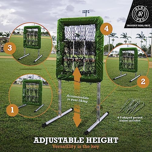 ALAGPRO® The Original 9 Hole Pitching Net with Strike Zone Pocket | Pitching Target for Baseball & Softball Pitchers