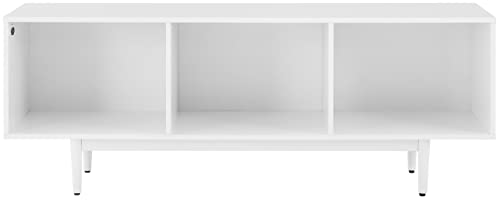 Crosley Furniture Liam Mid-Century Record Storage Console Cabinet, Large, Black