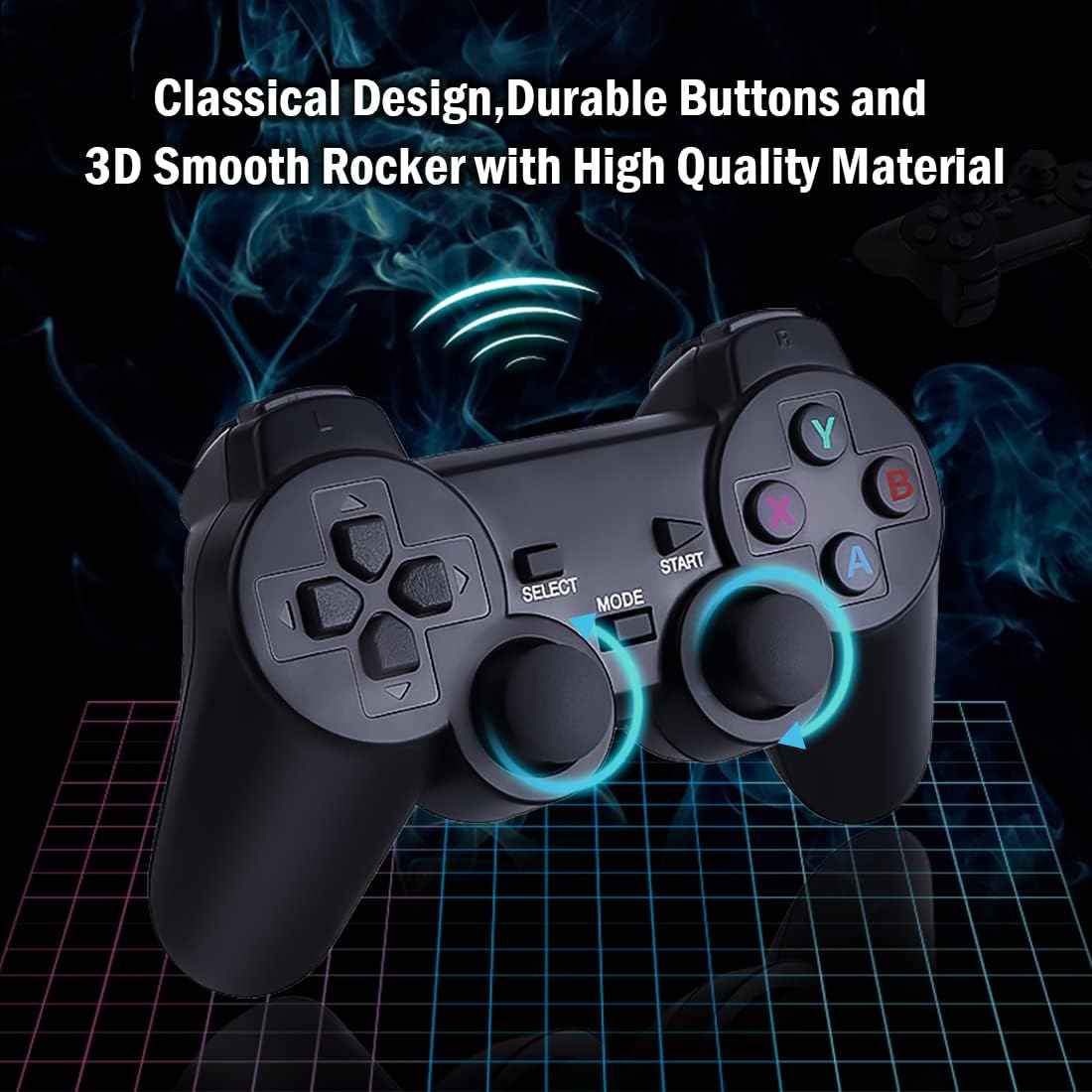 DOBEGIN Wireless Retro Game Console Stick Built in 10000+ Classic Games Plug and Play Video Games 4K HDMI Output for TV with 9 Emulators and PS2 Wireless Controller 2.4GHz Gift for Kids Adults Pack of 2