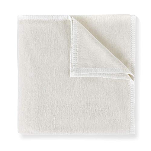 Peacock Alley All Seasons Luxury Cotton Blanket – 100% Long Staple Cozy Cotton Blanket for Sofa, Bed, and Crib - Throw Blanket, Natural