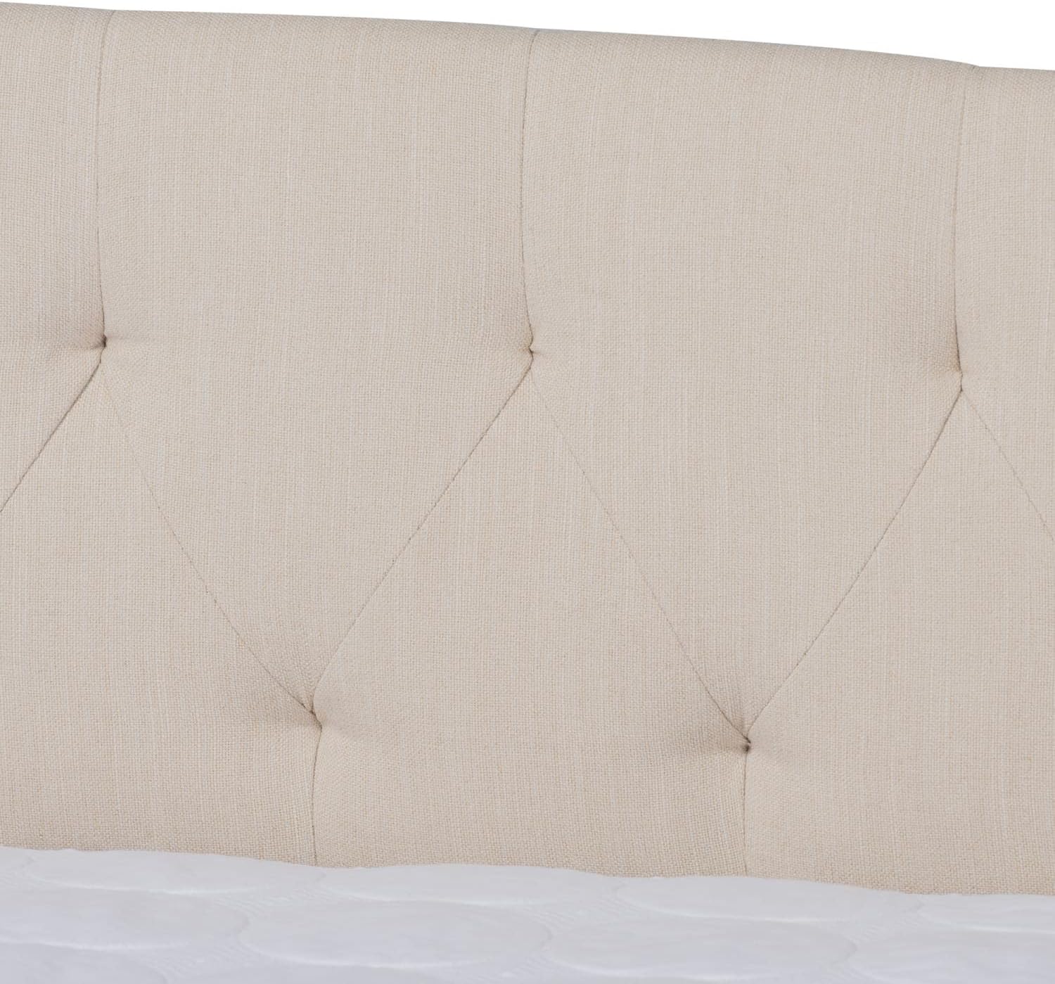 Baxton Studio Delora Modern and Contemporary Beige Fabric Upholstered Full Size Daybed with Roll-Out Trundle Bed
