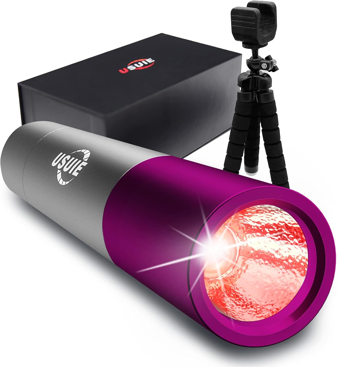 USUIE Red Light Therapy Device for Face and Body Use, 660nm Red and 850nm NIR Three-Chip Combo, Red Light Therapy Handheld Device for Joints & Muscles Pain Relief, Gold