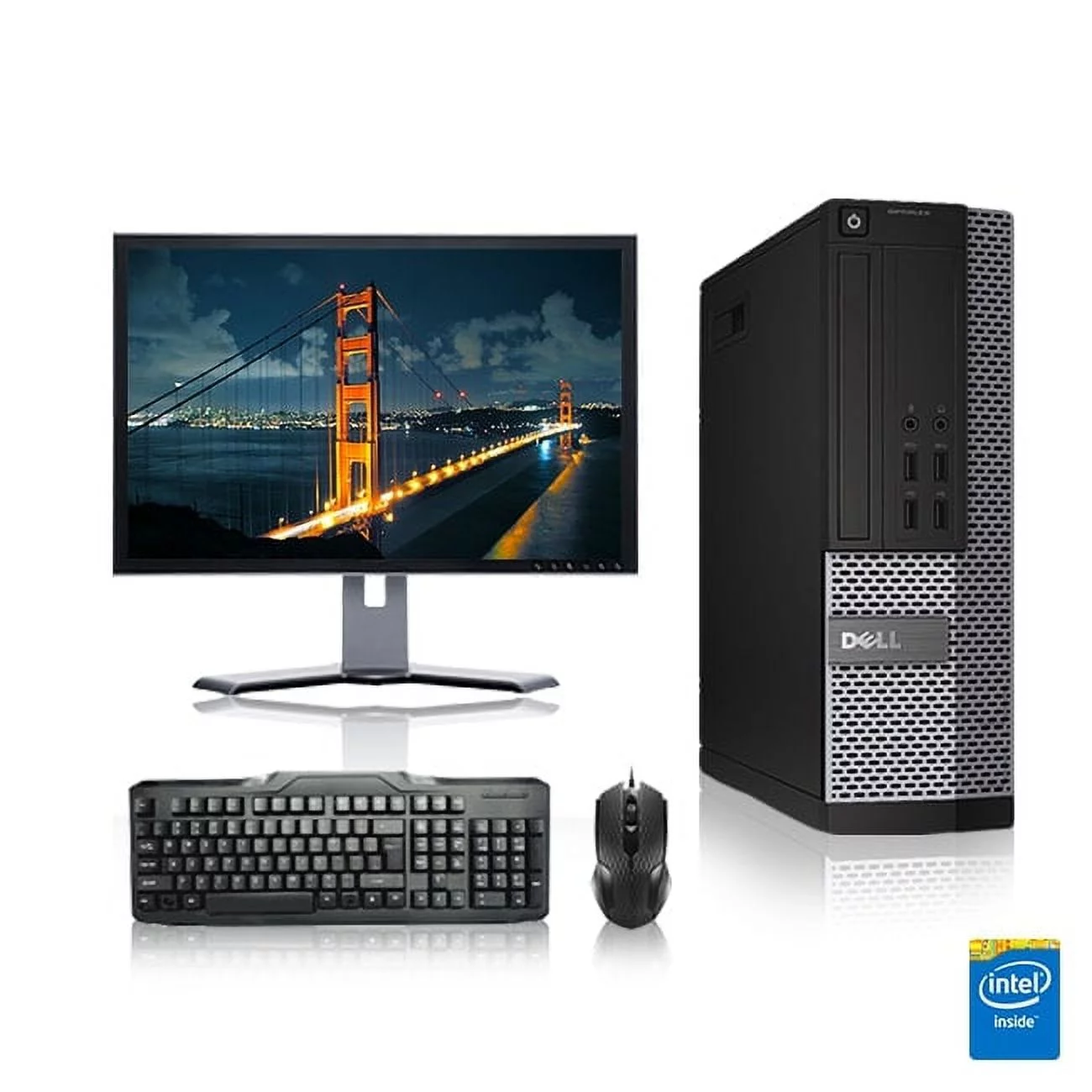 Restored DellOptiplex Desktop Computer 3.0 GHz Core i5 Tower PC, 16GB, 500GB HDD, Windows 10 Home x64, 19" Monitor , USB Mouse & Keyboard (Refurbished)