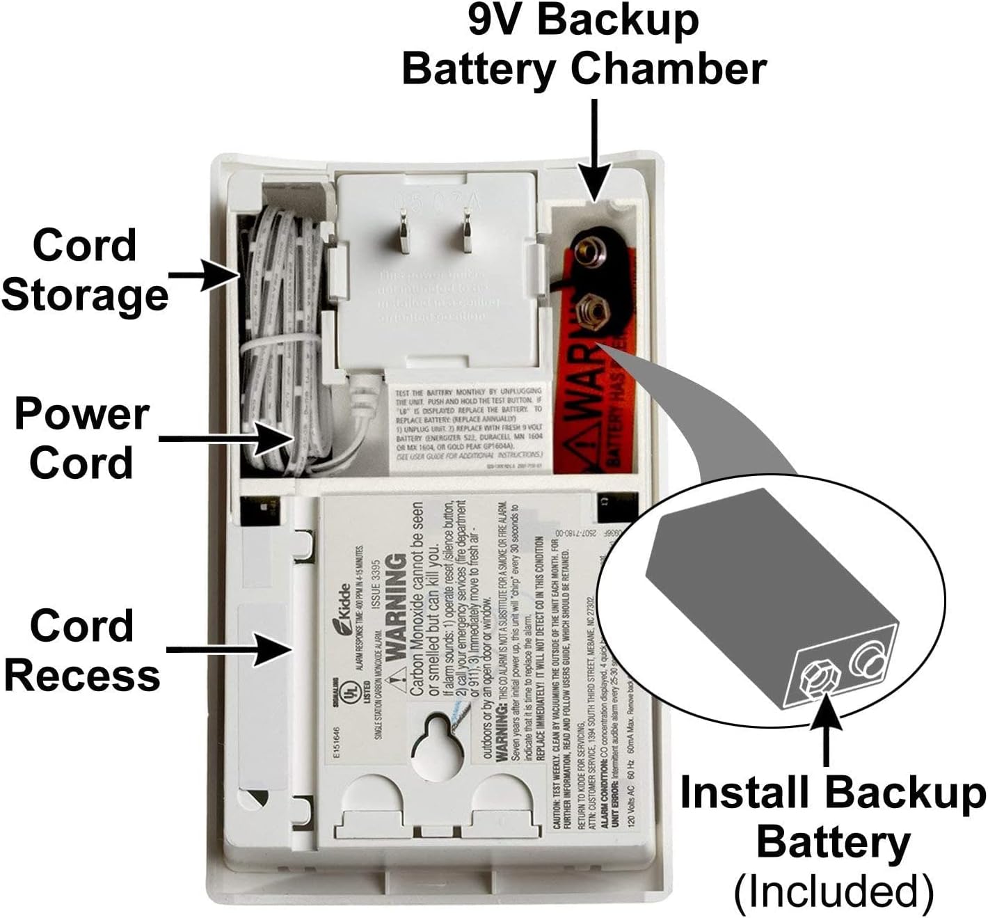 Kidde Nighthawk Carbon Monoxide Detector, AC-Plug-in with Battery Backup, Digital Display, Pack of 2