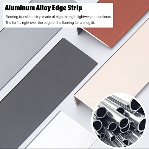 Stair Edge Protector Stair Edging Laminate Stair Nose Metal,Step Edging Nosing Self Adhesive Non Slip Step Edge Protector Grey,Stairs Edge Trim Protector for Home Nursery Villa
