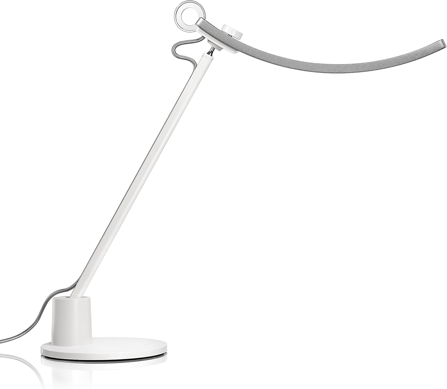 BenQ eReading LED Desk Lamp/Task Lamp/Swing Arm Lamp: Eye-Care, Auto-Dimming, CRI 95, 13 Color Temperatures, 35” Wide Illumination for Home Office, Bedroom, Living Room (Silver)