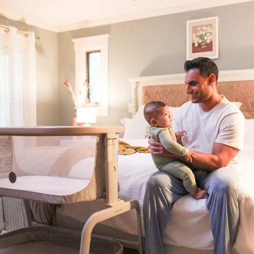 Maxi-Cosi Iora Bassinet Classic Oat: Portable Baby Bassinet, Infant Bedside Sleeper Crib, Height Adjustable, Breathable Mesh, Large Storage Basket