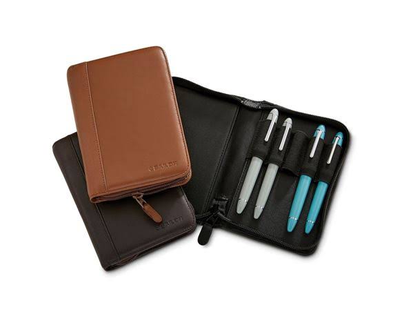 Sailor Leather Pen Case - 5 Pen - Black