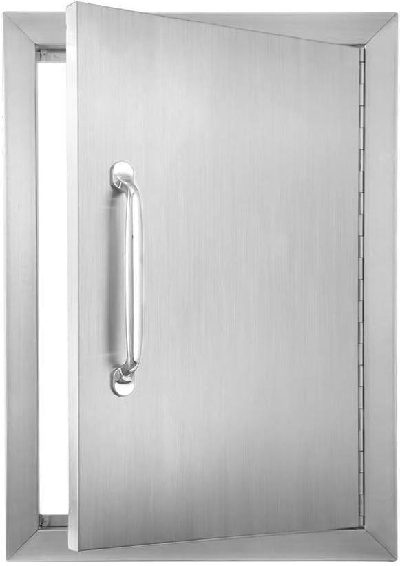 Karpevta Outdoor Kitchen Doors 14''W X 20''H Inch BBQ Access Door - Stainless Steel Single Wall Construction Vertical Door for Outdoor Kitchen Grilling Station or Commercial BBQ Island