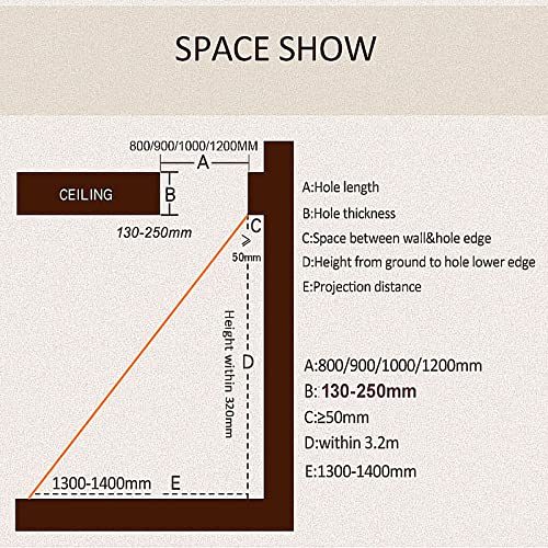 TECHTONGDA Ceiling Attic Loft Ladder, Folding Ladder Loft Stair, 13 Steps Retractable Attic Ladder, White Pulldown Attic Stairs with 27.5 x 47.2in Open Size and 10.5ft Heigh, Pulling Down from Ceiling