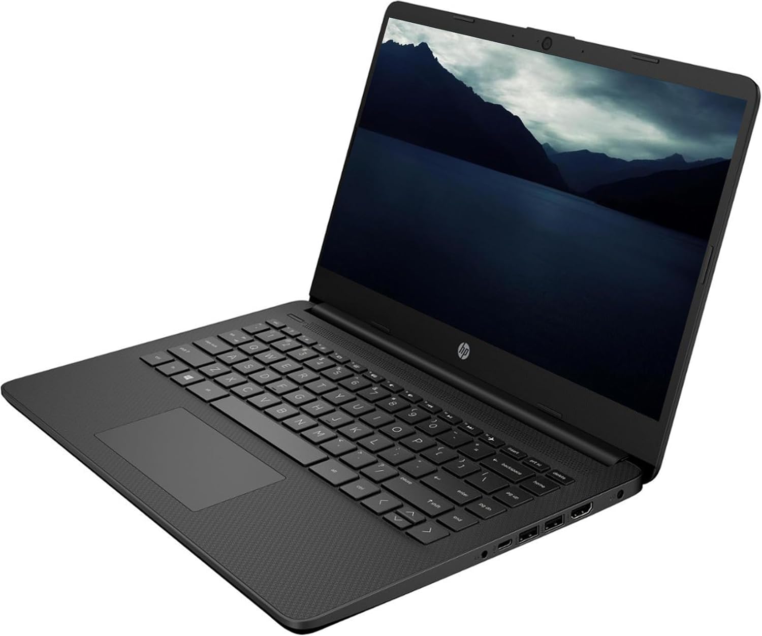 HP Premium 14-inch HD Laptop Computer| Intel Dual Core 2.8GHz 8GB RAM 128GB(64GB SSD+64GB Card)| Webcam Bluetooth HDMI USB-C Wi-Fi Fast Charge| Windows 11 S with 1 Year MS 365| LIONEYE Bundle| Black