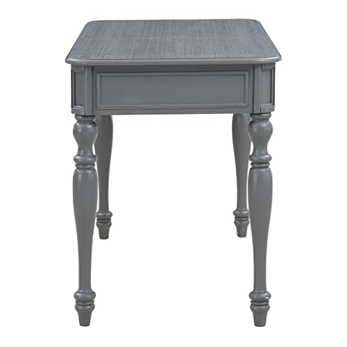 OSP Home Furnishings Country Meadows 48 Inch Writing Desk with Drawer, Antique White