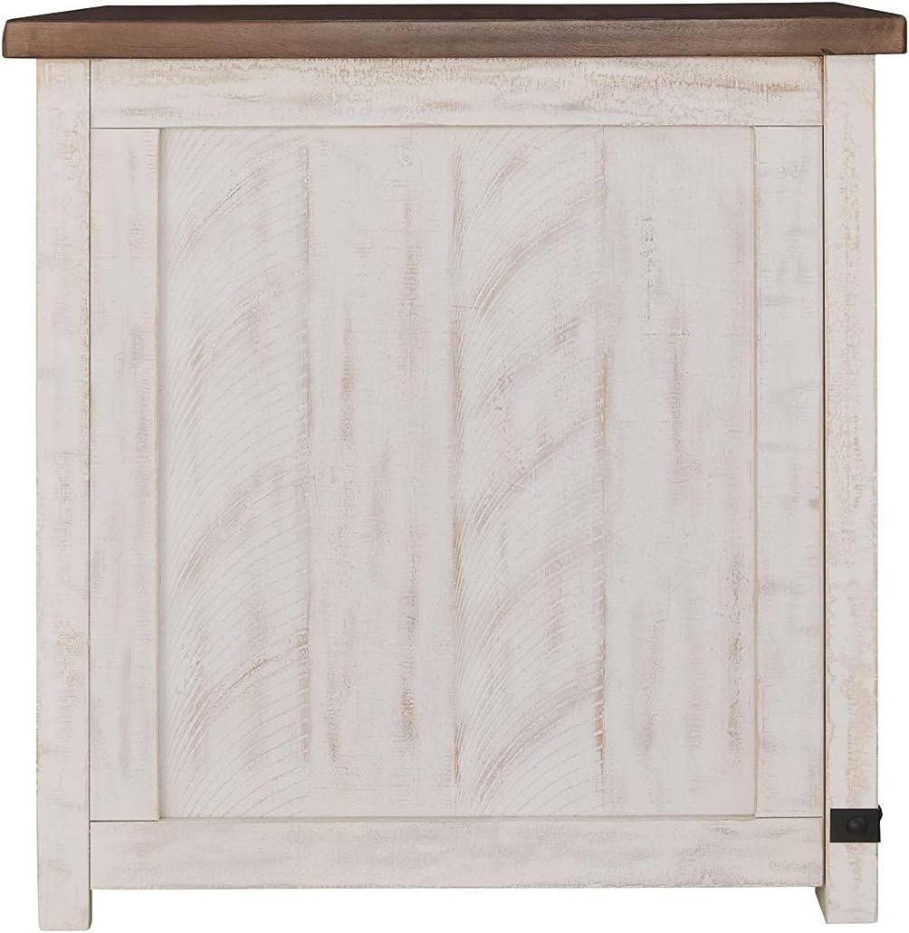 Signature Design by Ashley Wystfield Casual Rectangularangular End Table, White/Brown