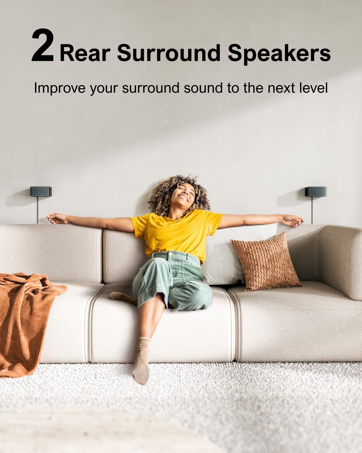 ULTIMEA 7.1 Virtual Surround Sound System for TV, App Control, Sound Bar for Smart TV with Subwoofer and Wired Surround Speakers Adjustable, Peak Power 410W, Home Theater Sound System, Poseidon D70