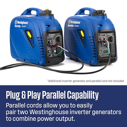 Westinghouse 2550 Peak Watt Super Quiet & Lightweight Portable Inverter Generator, RV Ready 30A Outlet, Gas and Propane Powered, CO Sensor, Parallel Capable, Long Run Time
