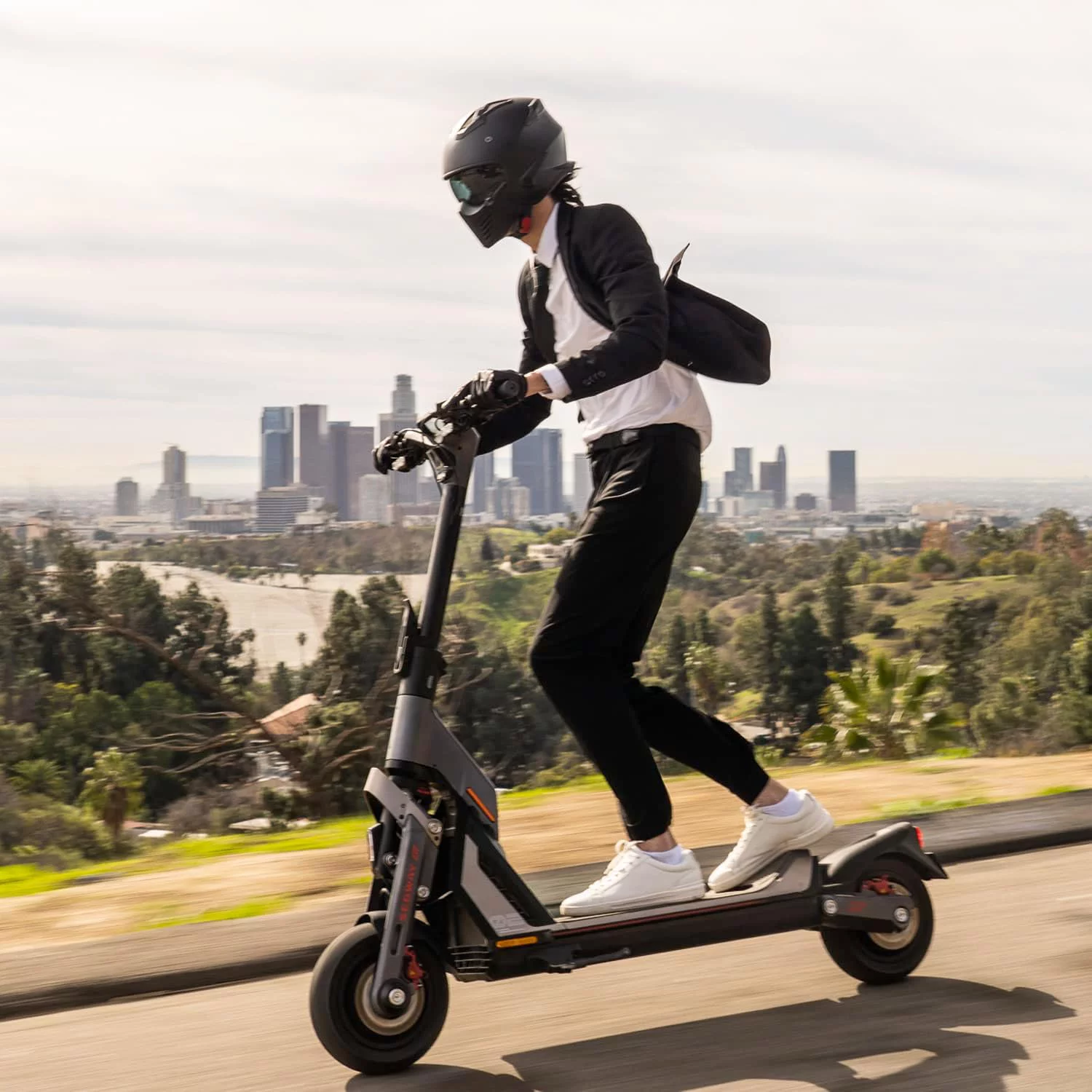 Segway SuperScooter GT1, 3000W Motor, 43.5 Miles Long Range, Dual Suspension, 11" Tires, Foldable, Adults