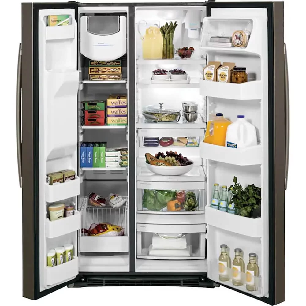 GE GSS25GMPES 25.3 Cu. Ft. Slate Side-By-Side Refrigerator w/ Ice Maker