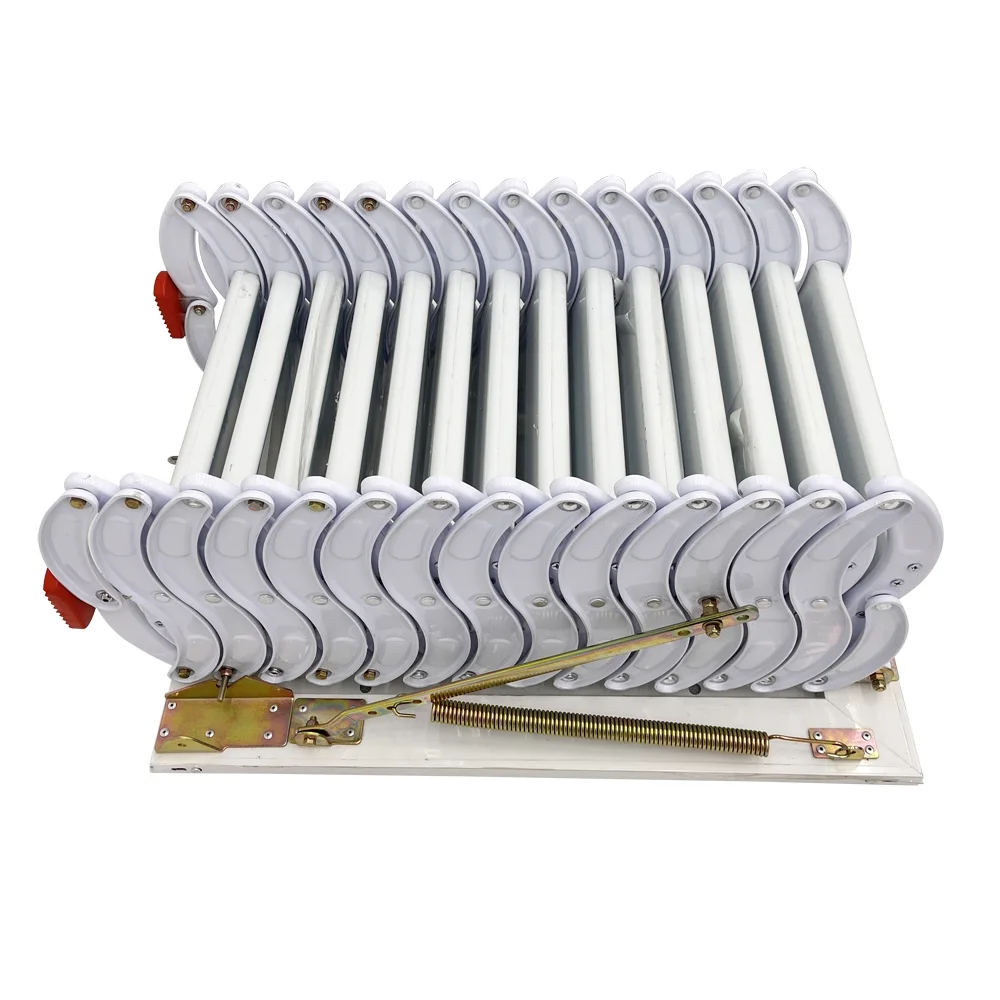INTSUPERMAI Loft Wall Ladder Stairs Wall Mounted Attic Extension Folding Loft white 11.5ft Height 14 Steps
