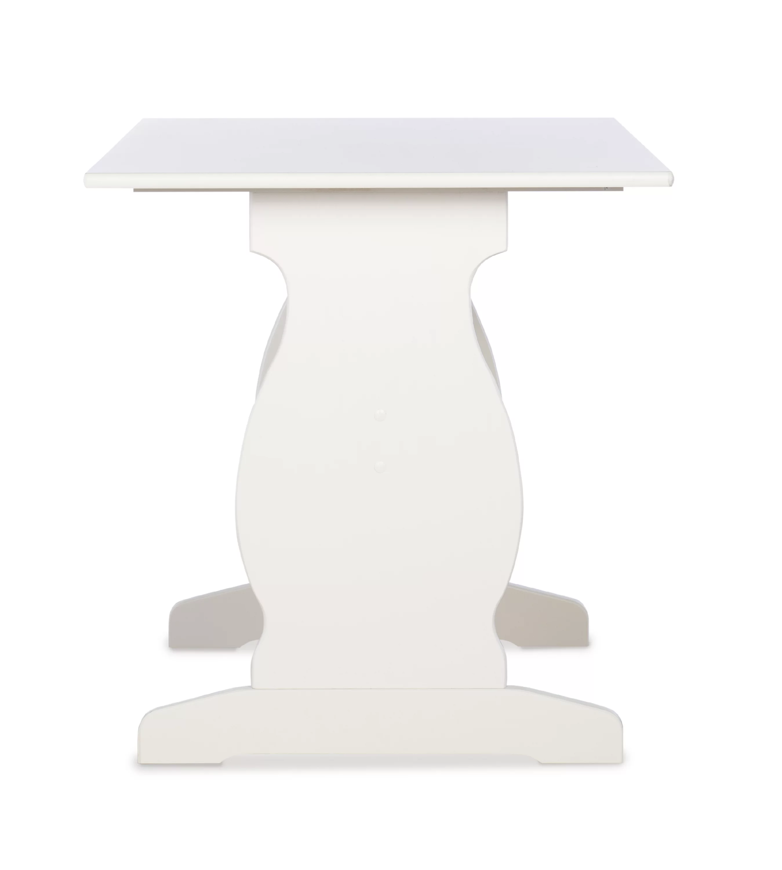Linon Sasha Casual Dining Breakfast Nook with Corner Unit, Table, and Bench, 29.4" Table Height, Seats 5, White Finish with Coffee Patterned Fabric