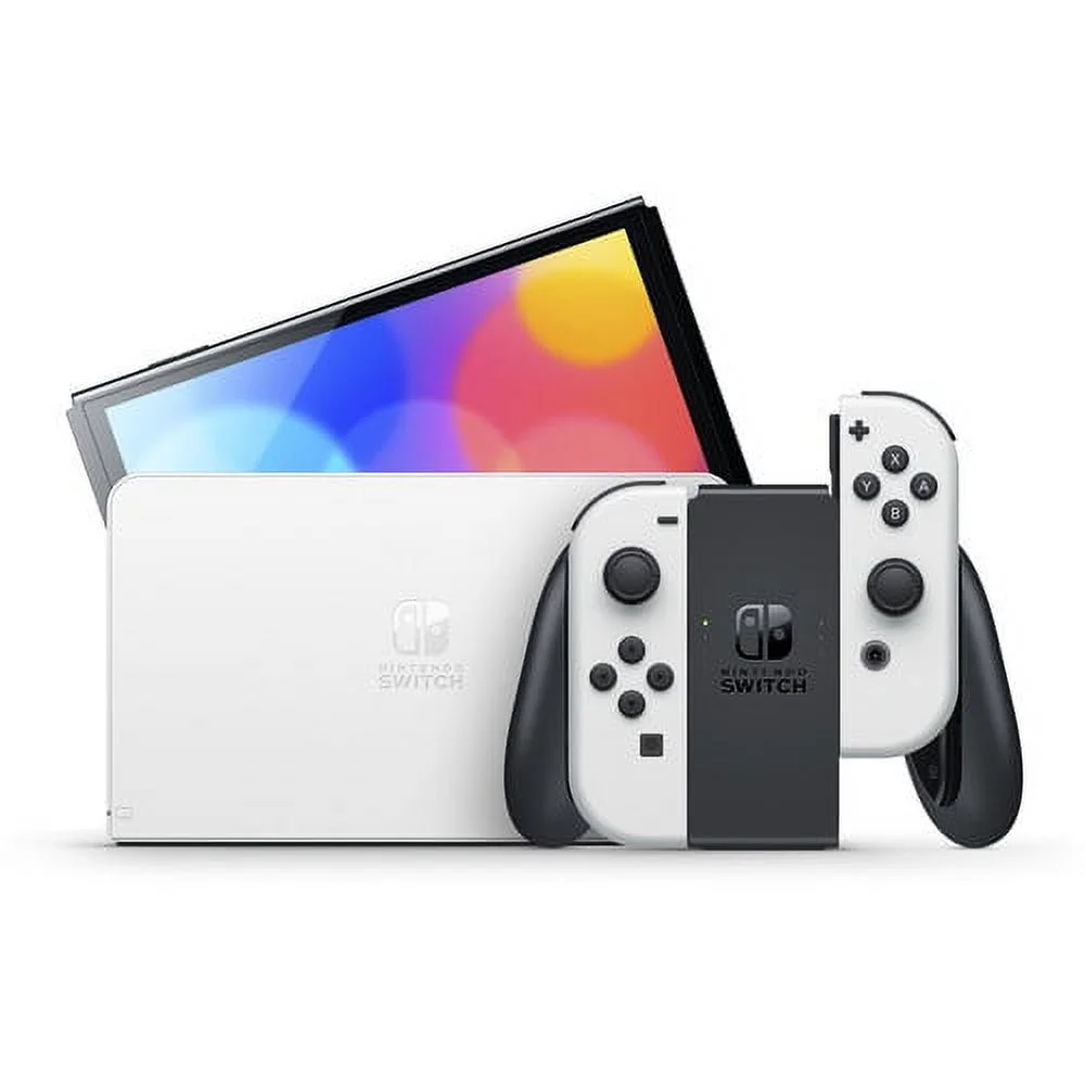 Nintendo Switch OLED White with Donkey Kong Country, 128GB Card, and More