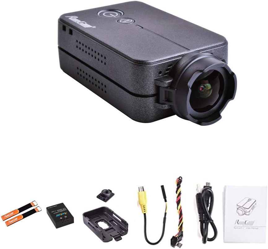 RunCam 2 FPV Camera 1080P60fps Ultra HD Mini WiFi Sports Action Video Camera, Black