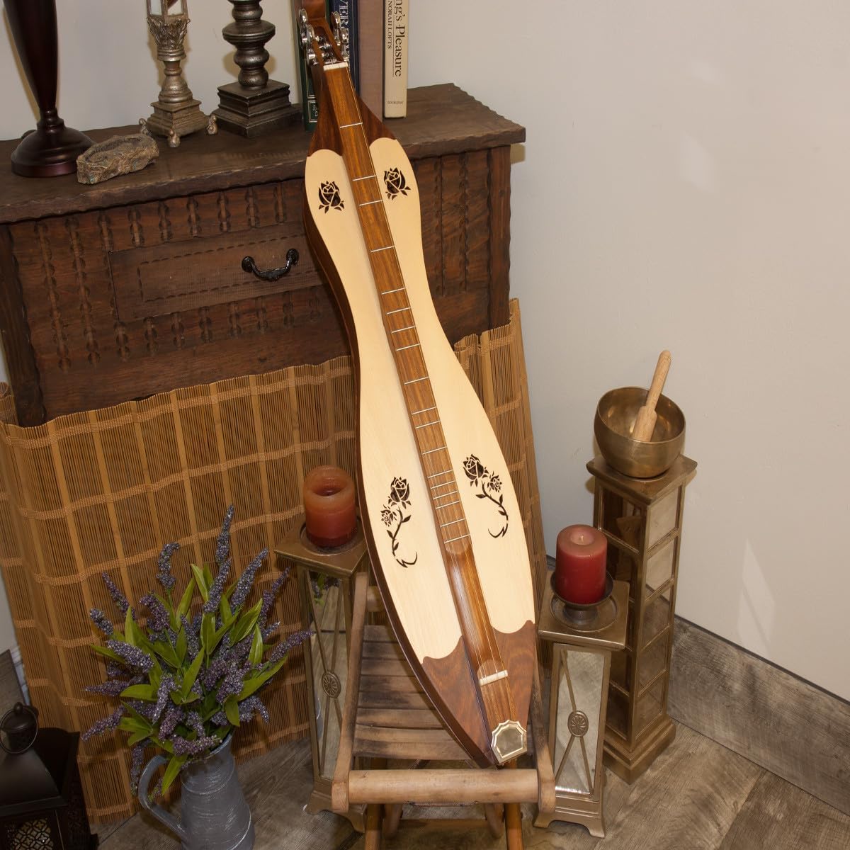 Roosebeck Grace Mountain Dulcimer w/Rose Soundholes - 4-Strngs