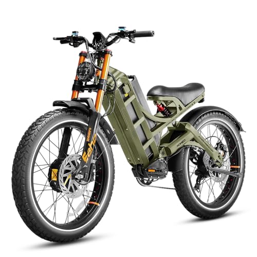 2025 Romeo Pro 3/Pro 2 Electric Bike for Adults 5000W/4000W Dual Motor E Bike 50/46MPH 60V/80Ah 52V/70AH Long Range Electric Bicycle,26 * 4.0 Fat Tire Full Suspension Electric Mountain Bike