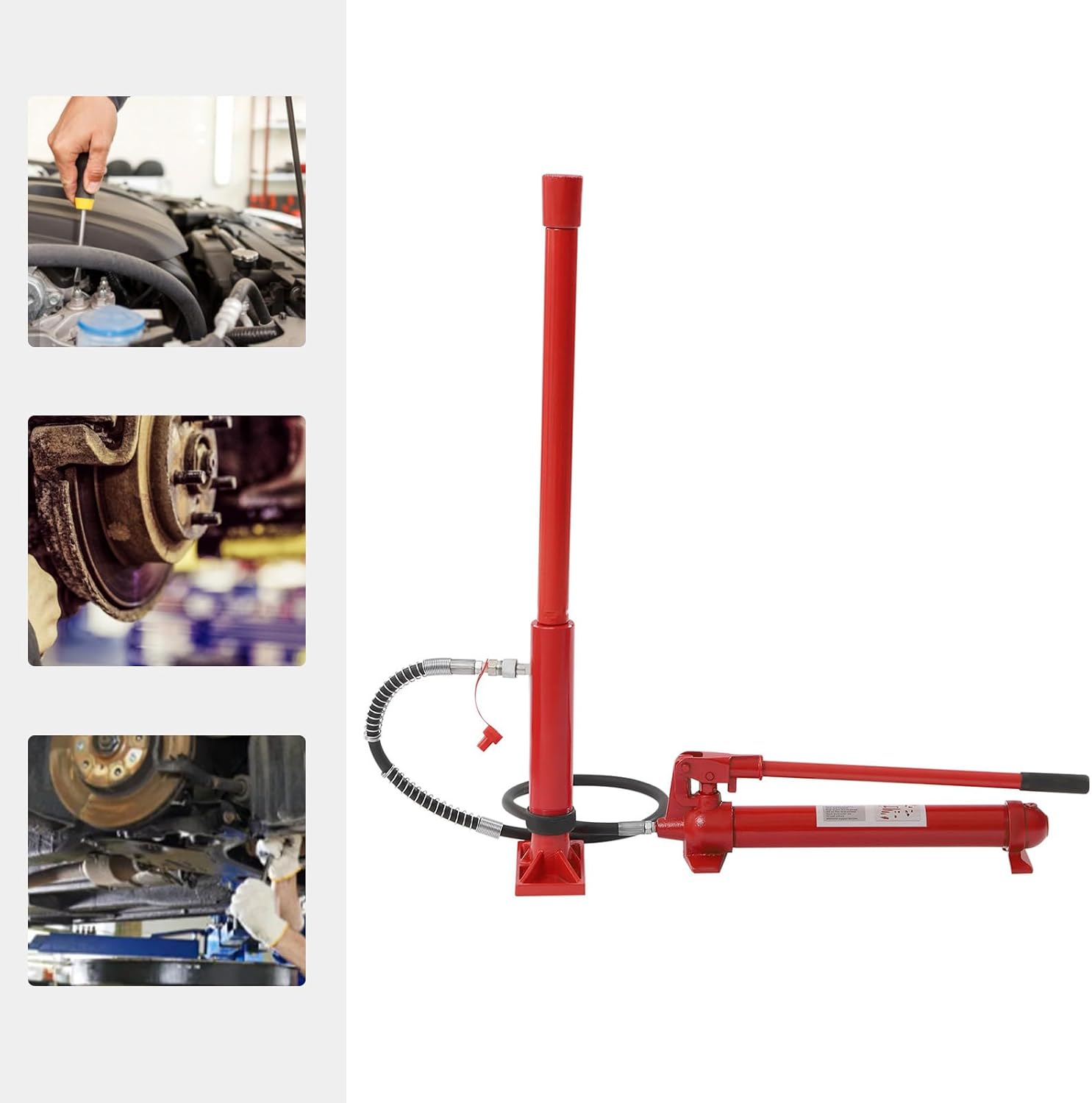 12 Ton Hydraulic Jack Ram Kit 14 Accessories Auto Body Frame Repair Kit Portable Hydraulic Lift Equipment Tool Steel Hydraulic Jack with Case Autobody Frame Repair Power Tools for Repair