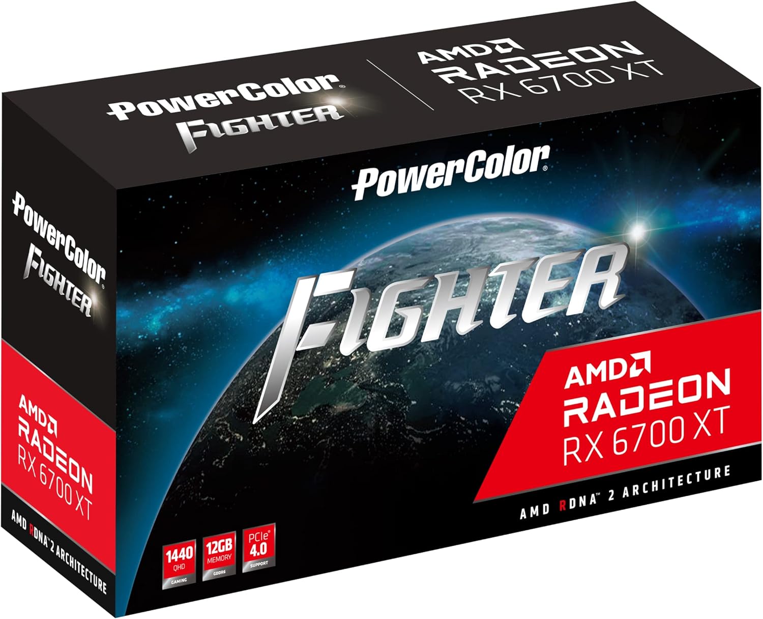PowerColor Fighter AMD Radeon RX 6700 XT Gaming Graphics Card with 12GB GDDR6 Memory, Powered by AMD RDNA 2, Raytracing, PCI Express 4.0, HDMI 2.1, AMD Infinity Cache