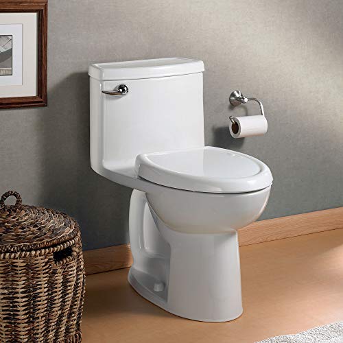 American Standard 2403128.222 Compact Cadet 3-FloWise Tall Height 1-Piece 1.28 GPF Single Flush Elongated Toilet with Seat, Linen