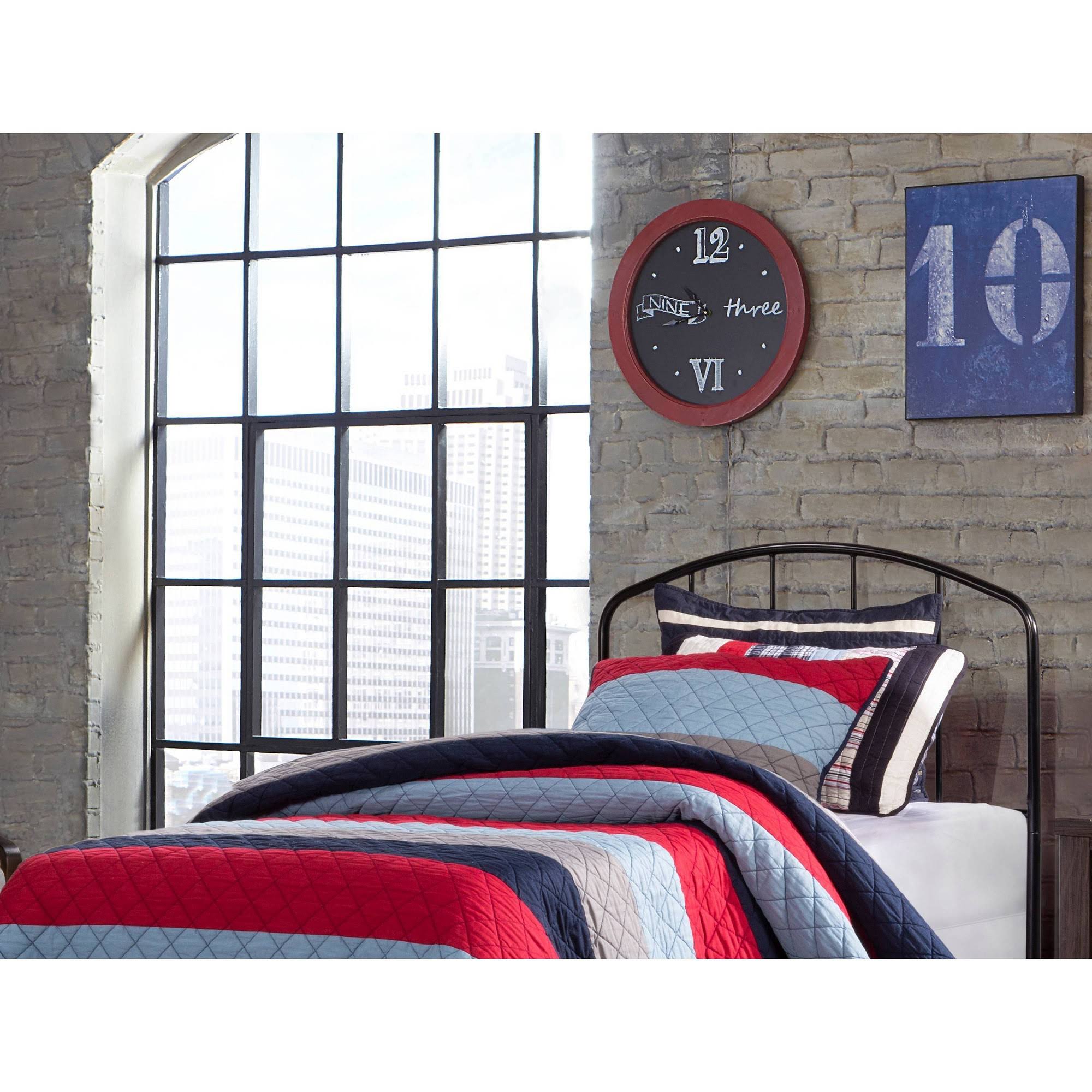Hillsdale Furniture Tolland Twin Metal Headboard with Arched Spindle Black