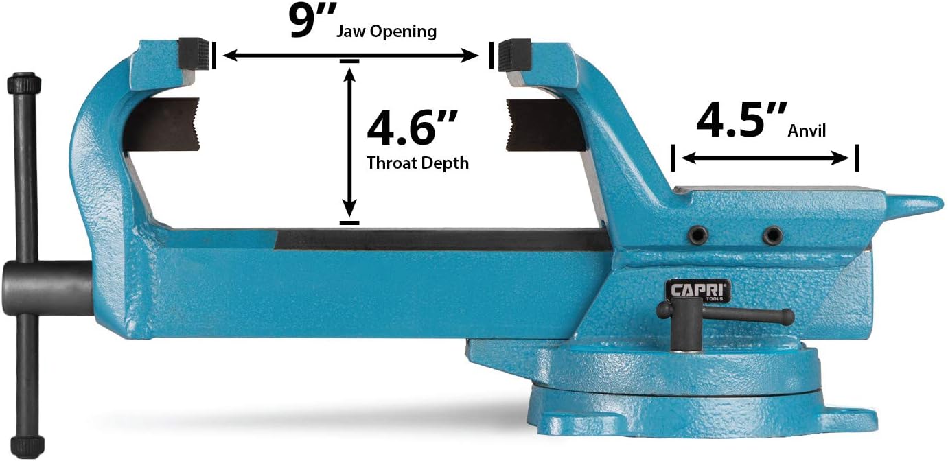Capri Tools 10515 Ultimate Grip Forged Steel Bench Vise, 4