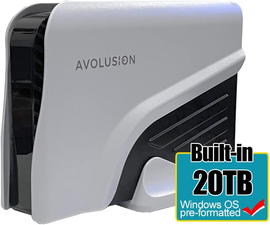 Avolusion PRO-Z Series 20TB USB 3.0 External Hard Drive for WindowsOS Desktop PC/Laptop (White) - 2 Year Warranty