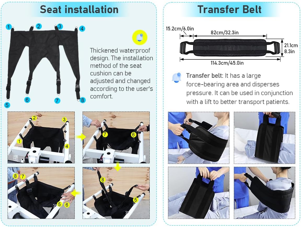 Manual Plus Electric Patient Lift Transfer Chair，Wheelchair to Car Transfer Devices,Electric Patient Transfer Lift Chair Transfer Chairs for Seniors,Wheelchair Lifts for Home Patient Lift