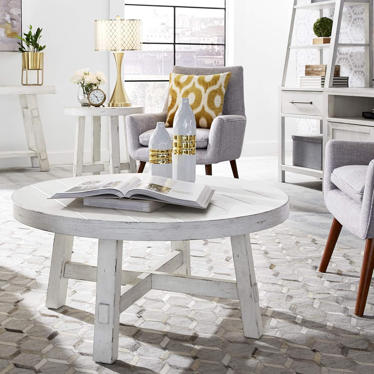 Modern Farmhouse 3 Piece Set, White