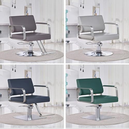 barber chair, Salon Chair for Hair Stylist Stylist Chair with Heavy Duty Hydraulic Pump, 360 Degrees Swivel Spa Beauty Equipment for Hair Stylist Women Man,Grey,A